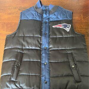 NFL New England Patriots Quilted Blue Black Puffer Vest
